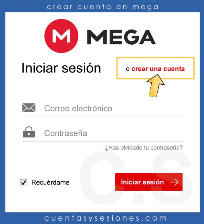 Cómo crear una cuenta o registrarse en Mega - Crear cuenta gratuita en Mega