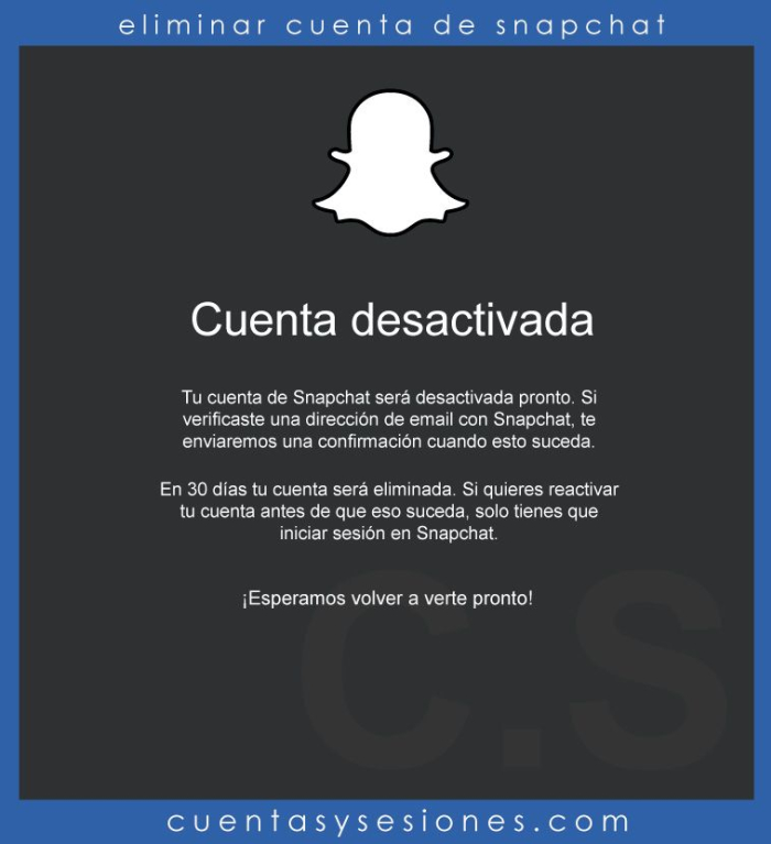 Cómo eliminar una cuenta de Snapchat - Eliminar cuenta de Snapchat desde un navegador web 