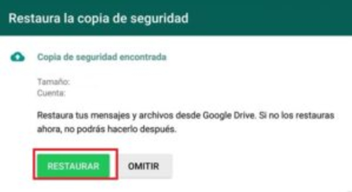 Cómo recuperar fotos y videos borrados de WhatsApp - Recuperar fotos borradas de WhatsApp con Google Drive